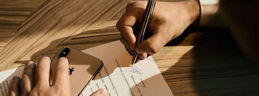 Imagen de una firma de documento